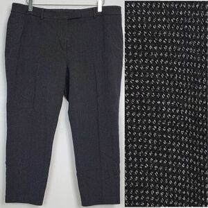 Talbots 18 petite high waist slim trouser pants black career classic casual